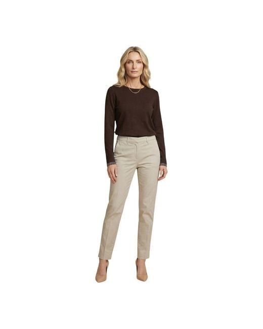 Street One Brown Cotton Long Sleeve T