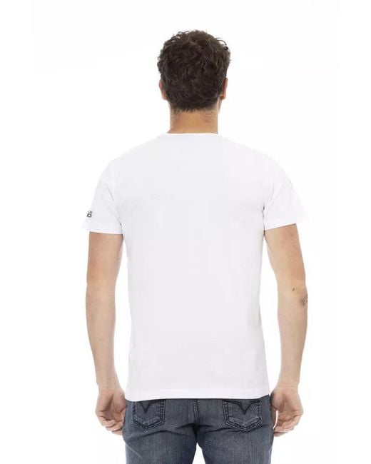 TRUSSARDI ACTION White Cotton T-Shirt for men