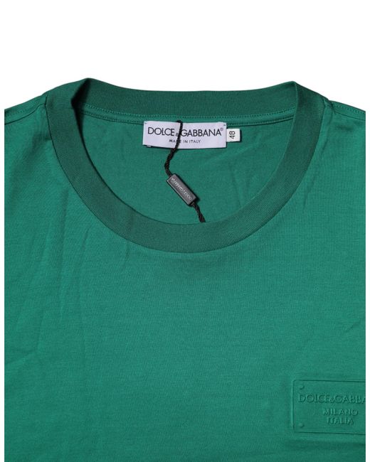 Dolce & Gabbana Green Cotton Tshirt for men
