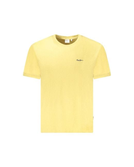 Pepe Jeans Yellow Cotton Men T for men