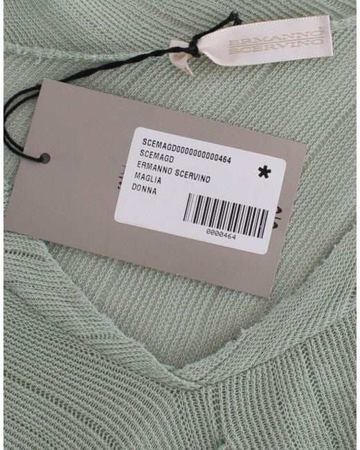 Ermanno Scervino Green Chic Knitted Top – Ethereal Elegance
