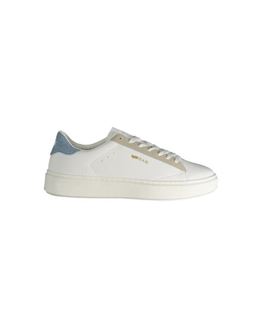 Gas White Polyester Sneaker for men