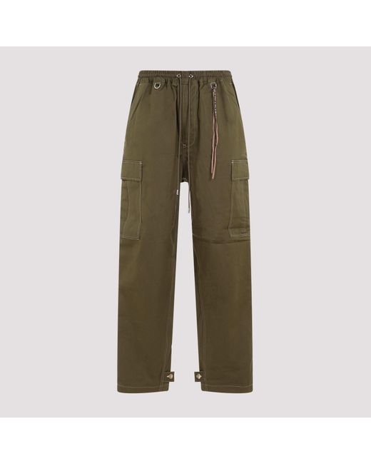 Mastermind Japan Olive Green Cotton Easy Cargo Pants for men