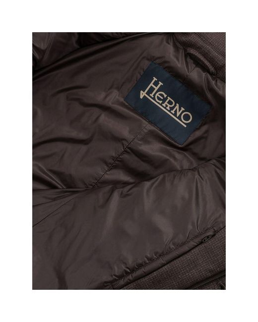 Herno Brown Wool Jacket for men
