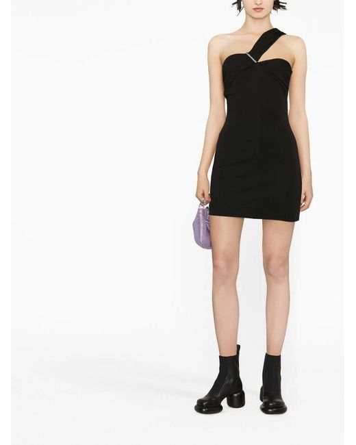 1017 ALYX 9SM Black One-Shoulder Minidress