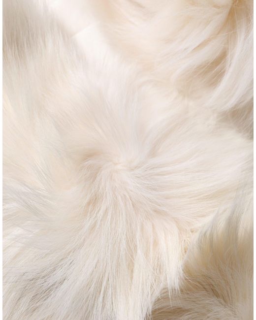Dolce & Gabbana Natural Fox Fur Neck Wrap Warmer Winter Scarf