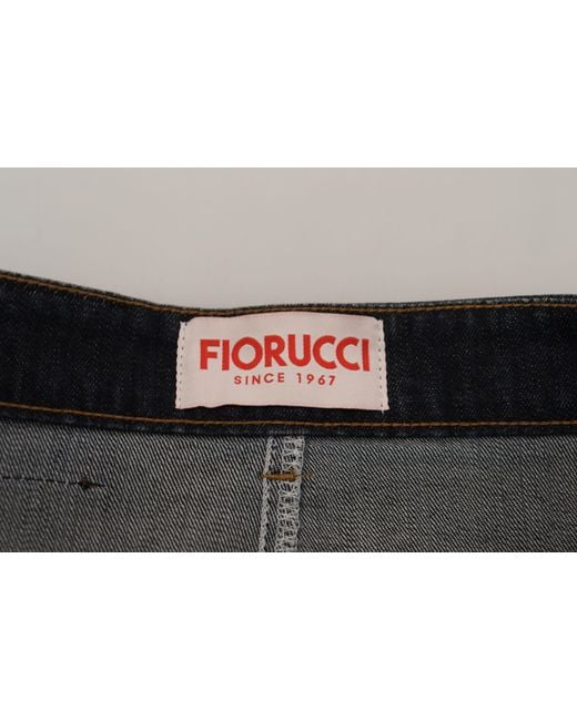 Fiorucci Black Chic Mid Waist Dark Denim Skirt