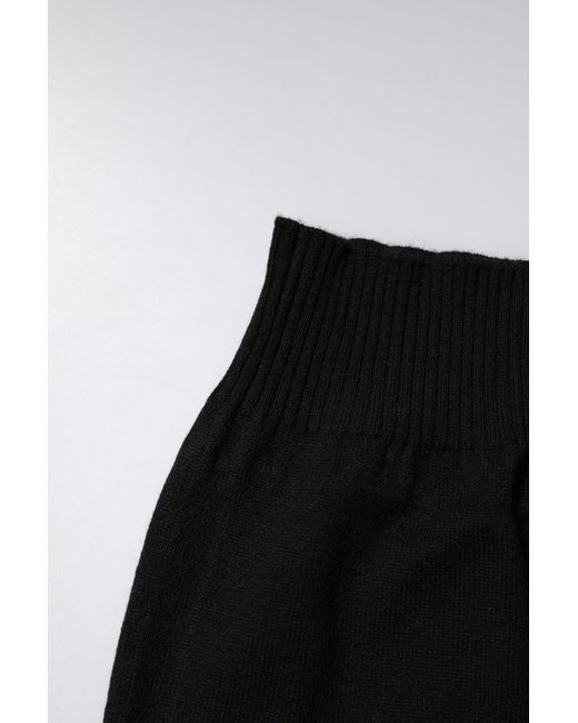 Dolce & Gabbana Black Cashmere Knitted Neck Warmer Foulard Scarf for men