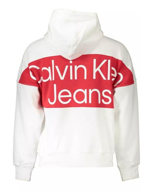 Calvin Klein White Cotton Sweater for men