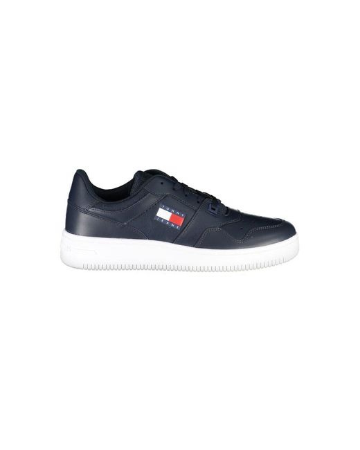 Tommy Hilfiger Blue Contrast Sneakers With Logo Detail for men