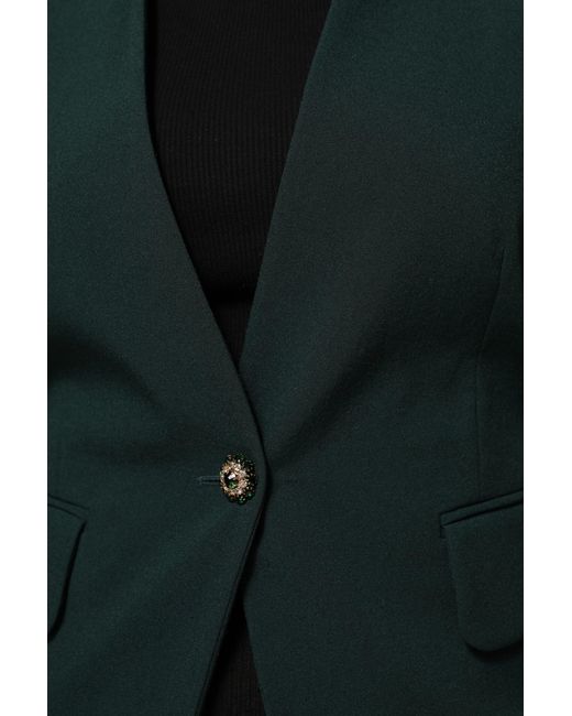 Maison Margiela Black Green Single Breasted One Button Coat Jacket for men