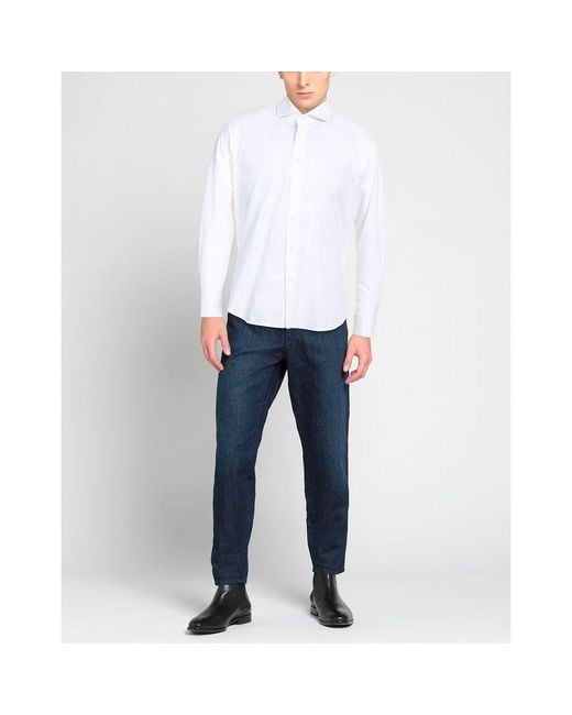Aquascutum White Cotton Shirt for men