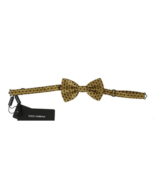 Dolce & Gabbana Green Elegant Silk Bow Tie for men
