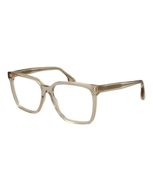 Victoria Beckham Metallic Beige Acetate Glasses (frames)