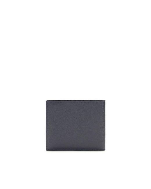 Ferragamo Blue Calf Leather Bos Taurus Wallet for men