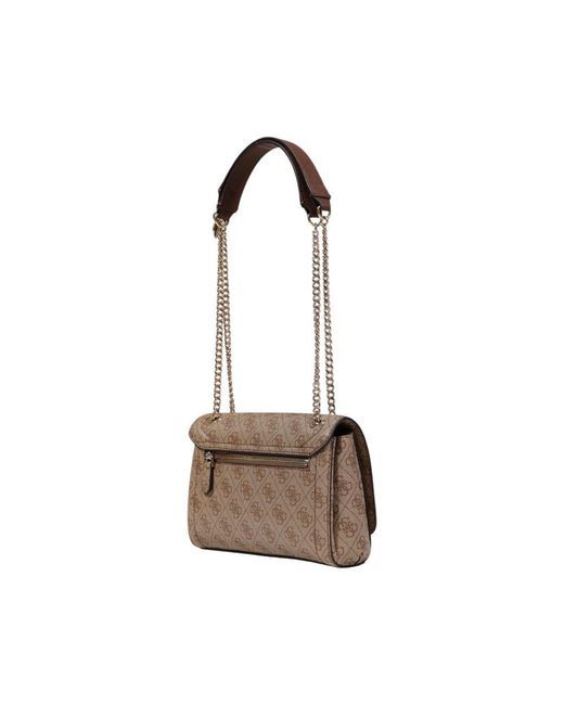 Guess Multicolor Brown Polyethylene Handbag