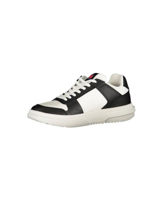 Tommy Hilfiger Black Leather Lowtop Sneakers