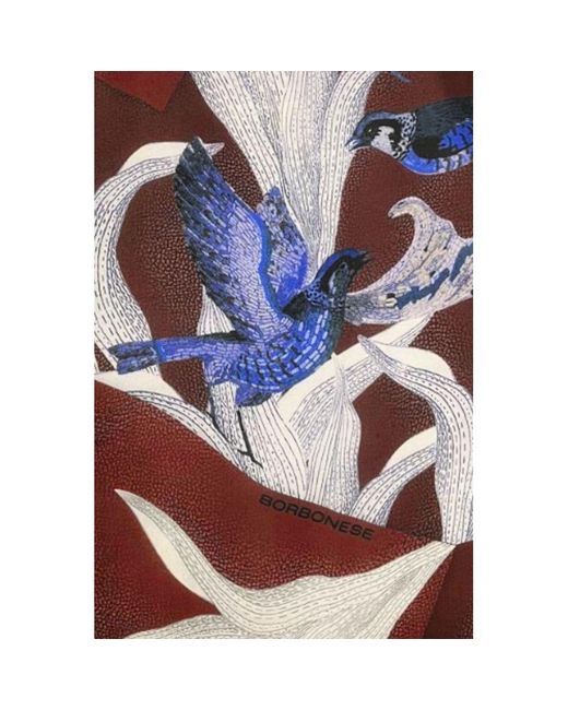 Borbonese Red Silk Scarf