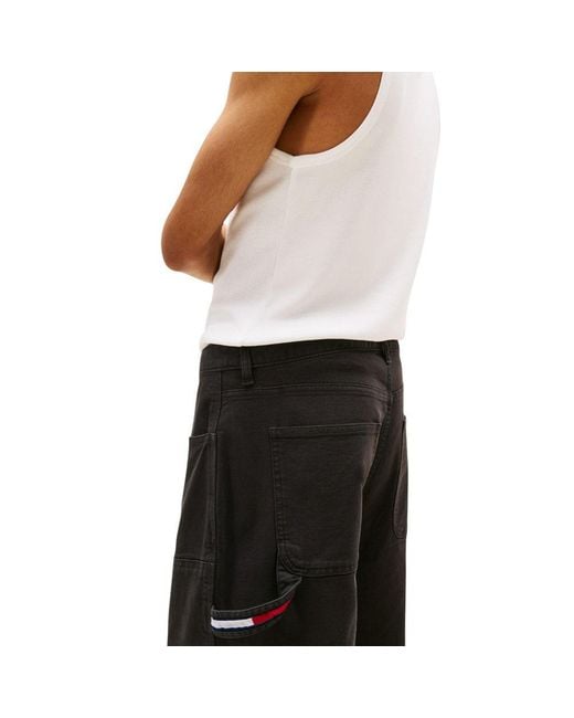 Tommy Hilfiger Black Organic Cotton Casual Pants for men