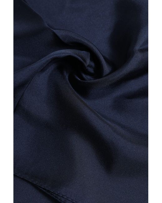 Dolce & Gabbana Dark Blue Silk Square Men Foulard Scarf for men