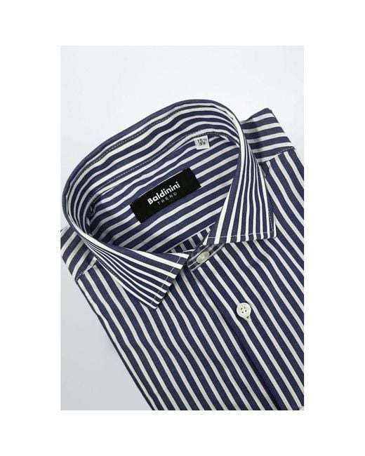 Baldinini Blue Cotton Men Shirt for men