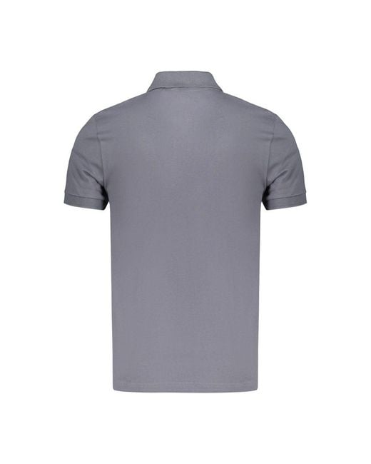 Boss Gray Blue Cotton Men's Polo Shirt for men