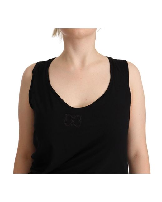 Roberto Cavalli Black Elegant Sheath Stretch Dress