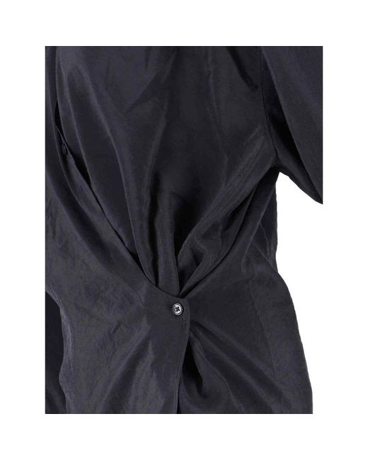 Lemaire Blue Black Polyamide Shirt