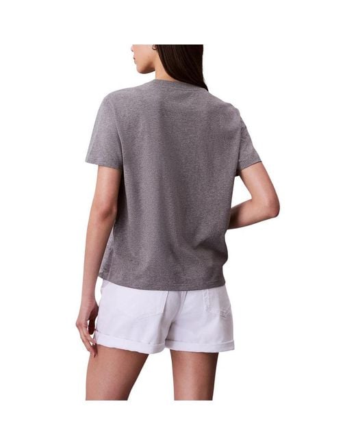 Calvin Klein Purple Gray Cotton T