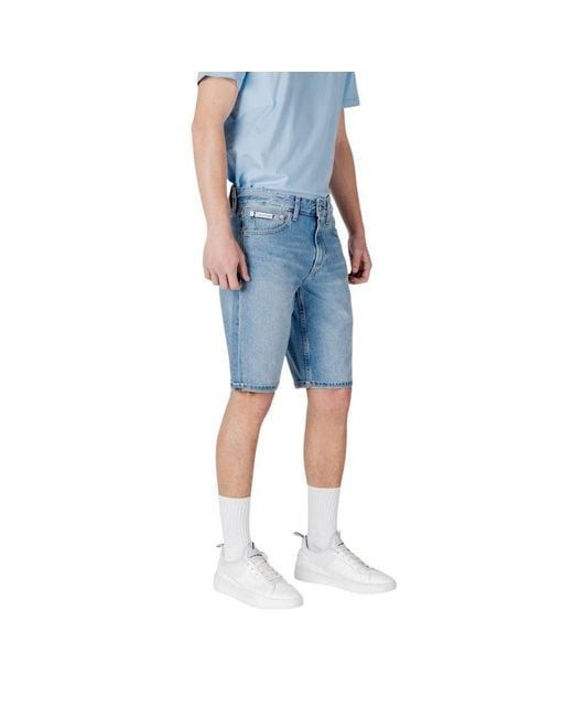 Calvin Klein Blue Cotton Short for men