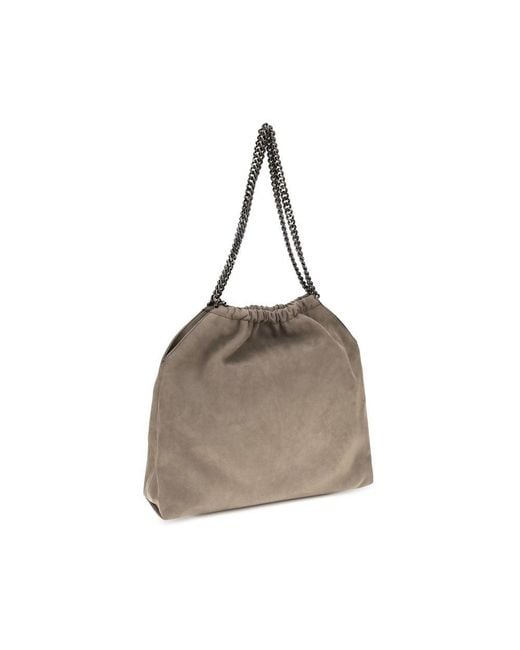 Stella McCartney Gray Beige Polyester Shoulder Bag