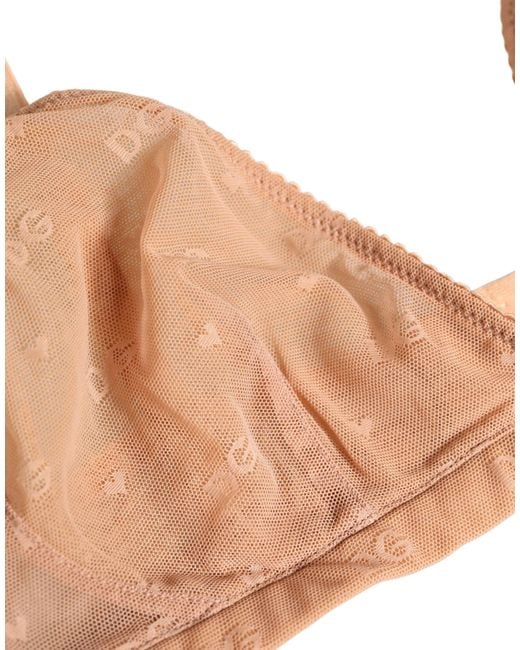 Dolce & Gabbana Natural Nylon Stretch Soft Cup Brassiere Underwear Elastane Clothing