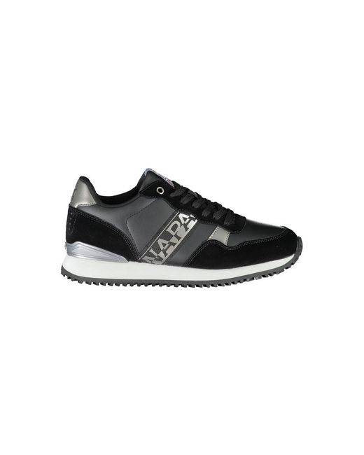 Napapijri Black Chic Lace-Up Sneakers With Contrast Detail