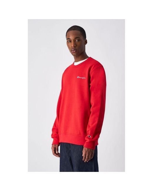 Champion Red Burgundy Cotton Sweatshirt for men