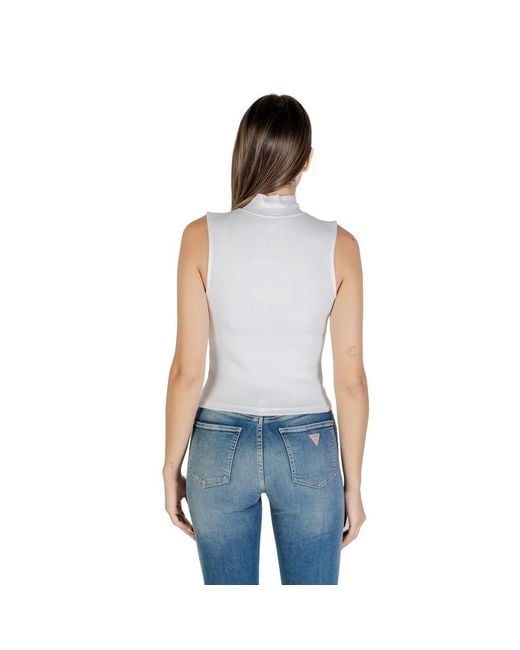 Calvin Klein Blue White Cotton Top