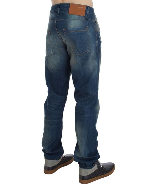 Acht Denim Cotton Stretch Baggy Fit Jeans Blue Sig30490 for men