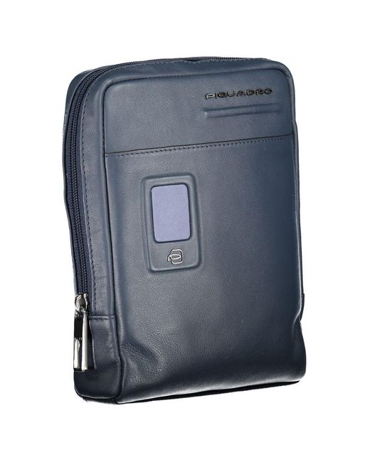 Piquadro Blue Chic Leather Shoulder Bag With Contrasting Accents for men