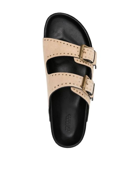 Isabel Marant Brown Lennyo Buckle Sandals