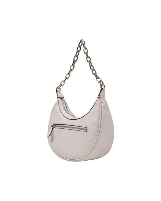 Guess White Pink Polyethylene Handbag