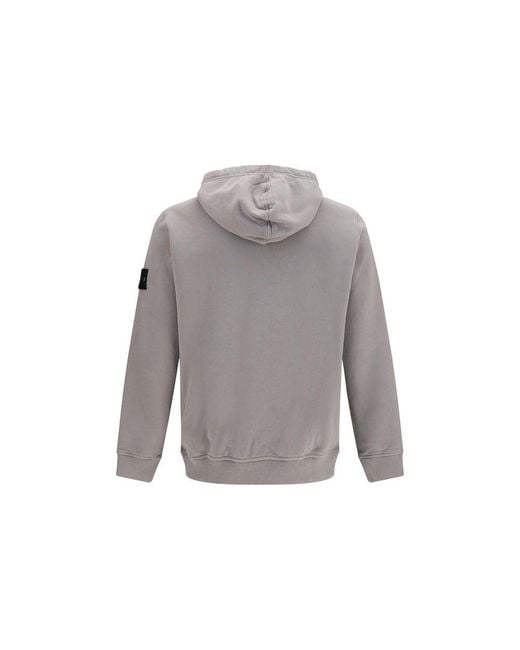 Stone Island Gray Cotton Sweatshirt for men