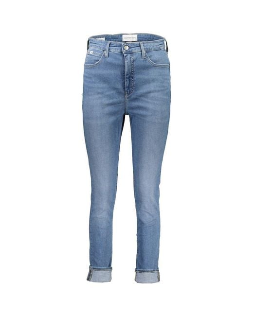 Calvin Klein Blue Cotton Jeans