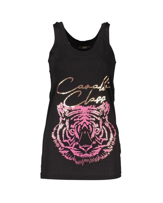 Roberto Cavalli Black Cotton Top