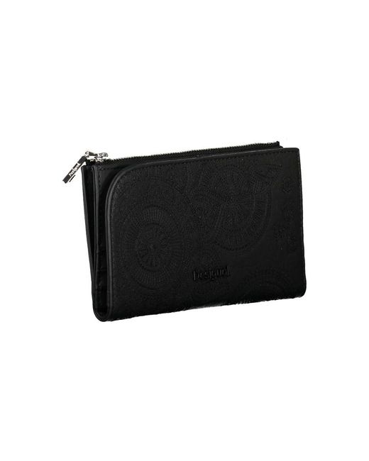 Desigual Black Chic Dual Compartment Wallet