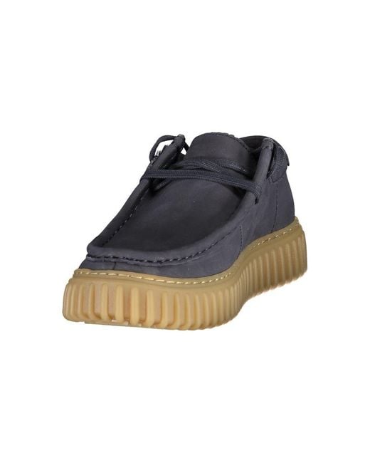 Clarks Blue Leather Men's Classic Shoe for men