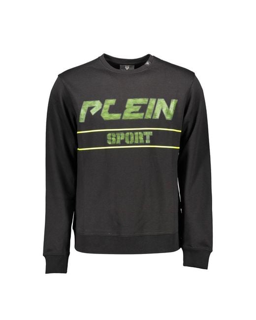 Philipp Plein Green Sleek Long-Sleeve Sweatshirt With Contrast Details for men