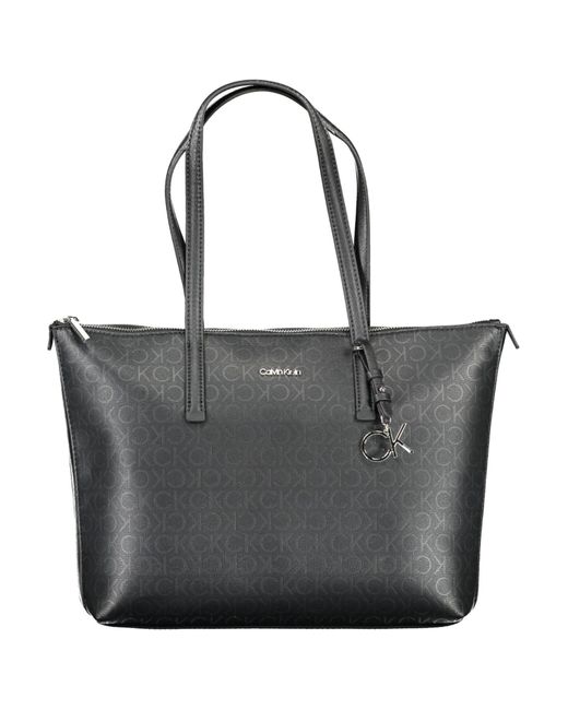 Calvin Klein Black Chic Contrasting Detail Recycled Shoulder Bag