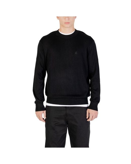 ARMANI EXCHANGE Black Viscose Sweatshirt for men