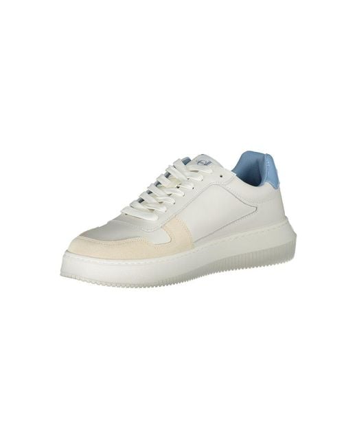 Calvin Klein White Eco-Conscious Sneakers With Contrasting Details for men