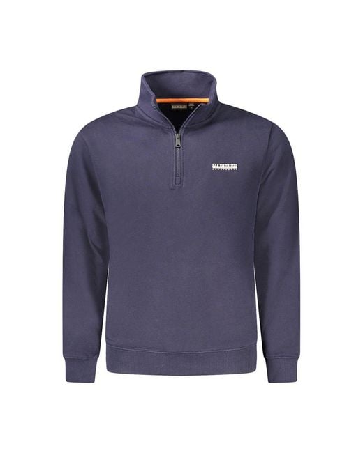 Napapijri Blue Cotton Sweater for men