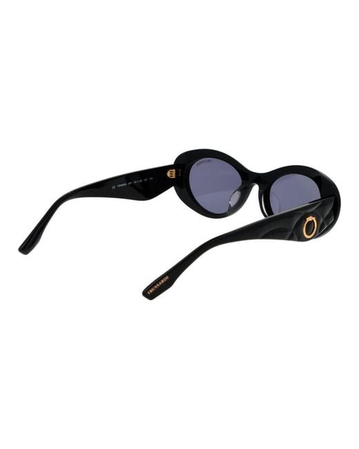 Trussardi Blue Black Acetate Sunglasses